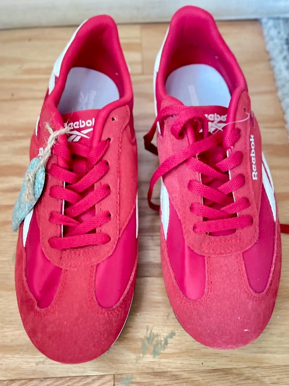 Reebok Red and White Low-Top Sneakers with Ortholite Footbed - Picture 2 of 6